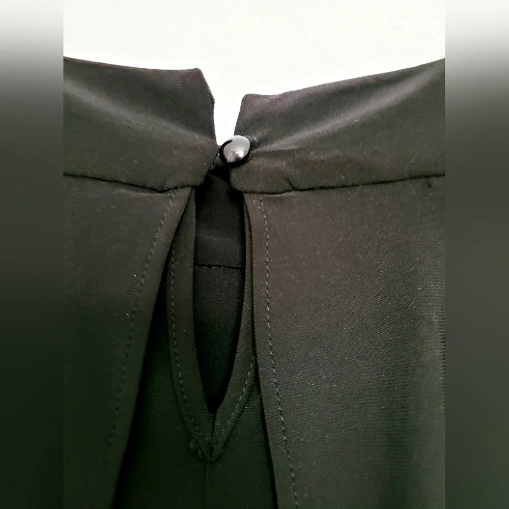 Emma & Michelle Plus Size Jumpsuit Stretch Pull On Flutter Sleeves Black 3X - Picture 7 of 16